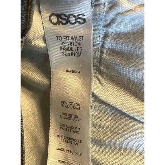 Asos Jeans Size 32x32 Womens Skinny Dark Wash Blue Denim (2137) - Picture 7 of 7